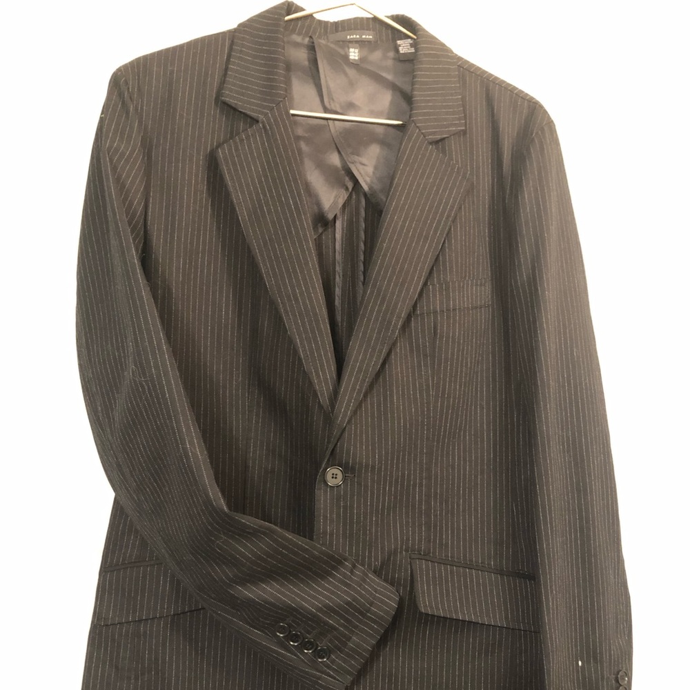 Zara Man Casual Pinstripe Blazer, Size: 42